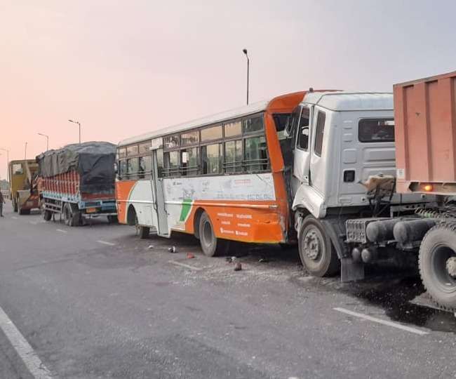 सीएम ने जताया दुख, अयोध्‍या में भीषण हादसे में छह की मौत, ट्रक ट्रेलर ने रोडवेज बसों में मारी टक्कर