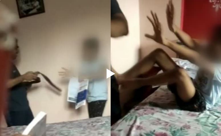 पत्नी की पिटाई से मन नहीं भरा तो बेटे को बेरहमी से पीटा, वायरल हो रहा वीडियो