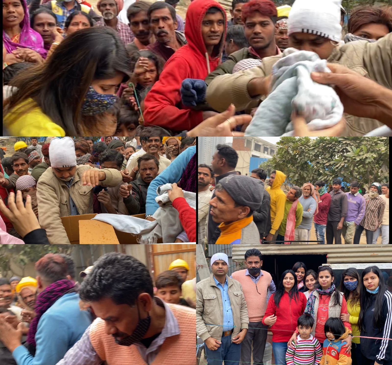 सामाजिक संस्था ईएमसीटी के द्वारा आज 500 मज़दूरों के परिवारों को कपड़ों का वितरण किया गया।