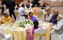 प्रधानमंत्री मोदी ने निवर्तमान राष्ट्रपति रामनाथ कोविंद के लिए रात्रिभोज की मेजबानी की