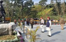 रक्षा मंत्री राजनाथ सिंह ने किया शौर्य स्थल का लोकार्पण, बलिदानी सैनिकों को अर्पित की श्रद्धांजलि
