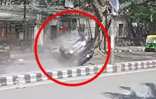 दिल्ली में दिल दहला देने वाला हादसा, डिवाइजर से टकरा 35 मीटर तक पलटती चली गई तेज रफ्तार कार