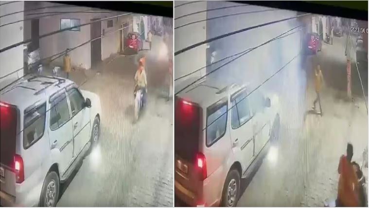 प्रयागराज: बीजेपी नेता के बेटे पर बम से हमला, सामने आया दिलदहला देने वाला CCTV फुटेज
