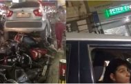ये है असली हैवी ड्राइवर: कानपुर में नौसिखिया युवती की डेंजर ड्राइविंग, पार्किंग में खड़ी बाइकों पर चढ़ा दी कार, Video देखिये