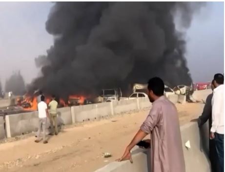 मिस्त्र की राजधानी काहिरा में भीषण सड़क हादसा, आपस में टकराई 29 गाड़ियां, 35 लोगों की मौत 63 घायल