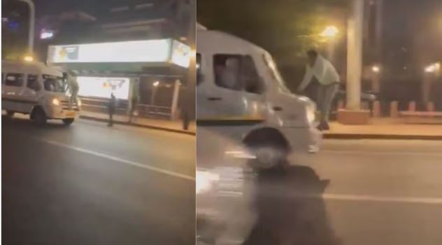 मिनी वैन की बोनट पर शख्स को घसीटता रहा ड्राइवर, दिल्ली के कोटला मुबारकपुर का मामला, Video हुआ वायरल