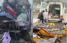 हर तरफ बिखरी लाशें, रोते-बिलखते परिजन…. UP में ट्रक-टेंपो की भिड़ंत में 12 लोगों की मौत