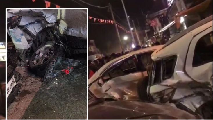 यूपी: मुख्यमंत्री फ्लीट के रूट का मुआयना करने वाली एंटी डेमो गाड़ी पलटी, 5 पुलिसकर्मियों समेत 11 लोग घायल