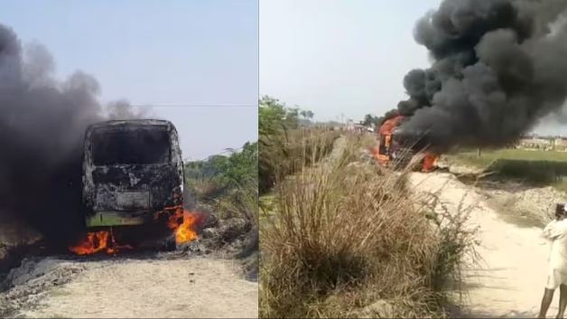 गाजीपुर में भीषण हादसा, बारातियों से भरी बस पर गिरा हाईटेशन तार, 10 लोगों की जलकर मौत