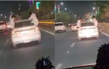 एक्सप्रेस-वे पर तेज रफ्तार कार से स्टंट करते युवाओं का वीडियो वायरल, तलाश में जुटी पुलिस