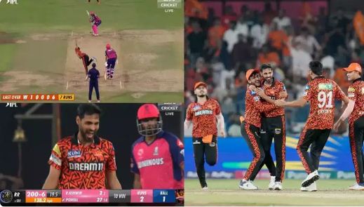 आखिरी गेंद और दो रन की दरकार, सांस थामने वाले मैच में सनराइजर्स हैदराबाद ने राजस्थान रॉयल्स को हराया