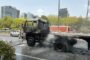 नोएडा में चलता ट्रक बना आग का गोला, ड्राइवर ने कूदकर बचाई जान