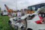 मुरादाबाद में बड़ा हादसा; दो कारें टकराईं, एक कार उछलकर बस में जा घुसी, पिता और 3 बेटों सहित 5 की मौत